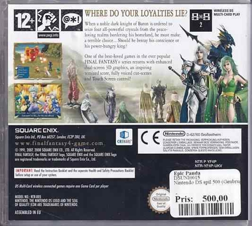 Final Fantasy IV - Nintendo DS (A Grade) (Genbrug)